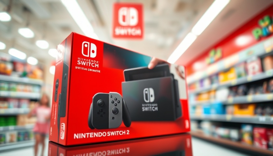 Close-up of Nintendo Switch 2 packaging in retail display.