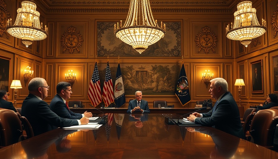 Official meeting discussing lower U.S. drug prices in a formal setting.