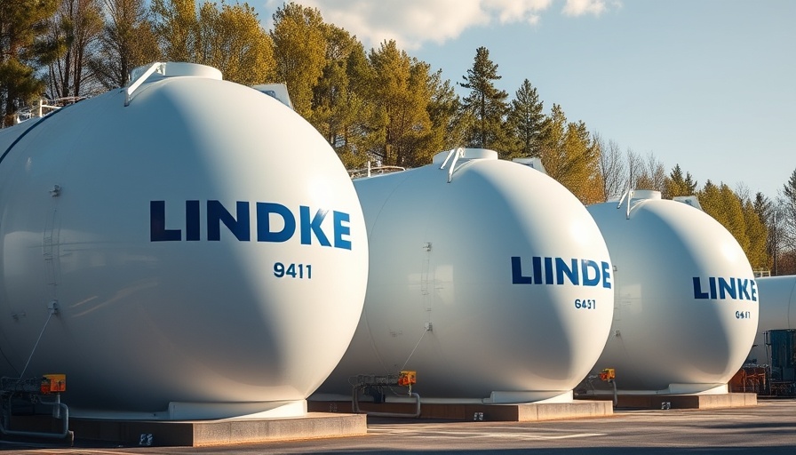 Linde gas tanks highlighting stock performance resilience.