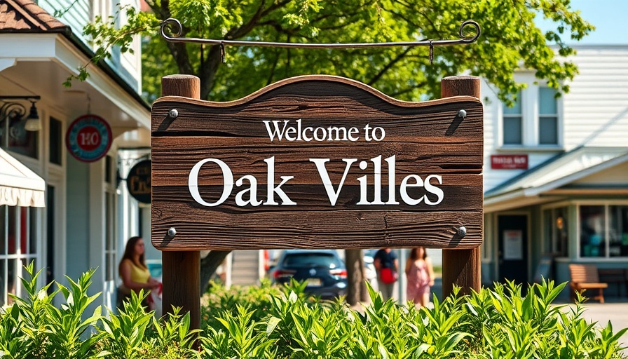 Charming Oak Bluffs sign in Martha's Vineyard with local shops.