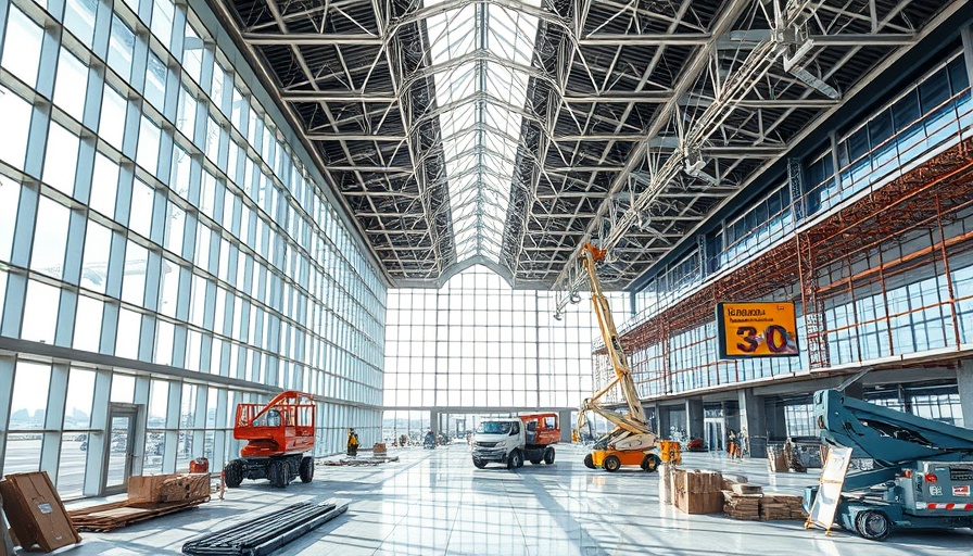JFK Airport International Terminal under construction with large windows