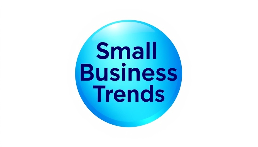 Blue gradient logo with 'Small Business Trends' text, sleek design.