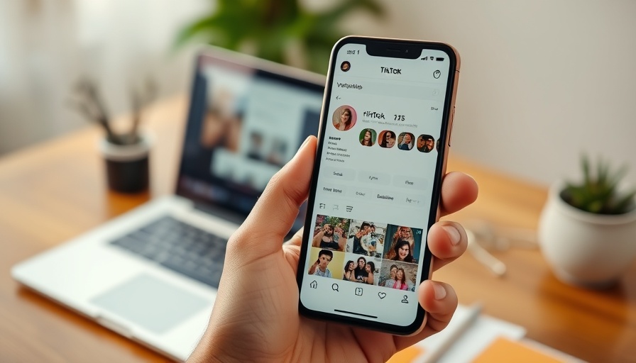 Smartphone showing TikTok profile with videos, monetizing TikTok videos concept.