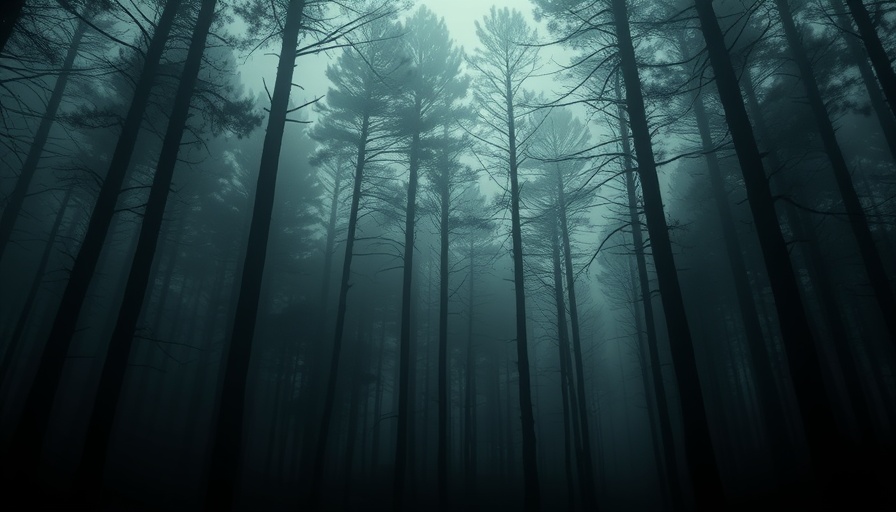 Creepy forest scene from Pet Sematary 1989 film review.