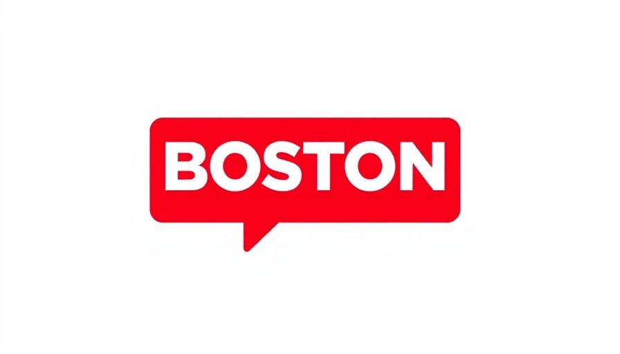 Boston news logo in red speech bubble design