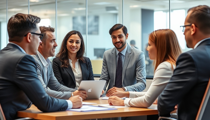 Professional team meeting discussing employee management tips.