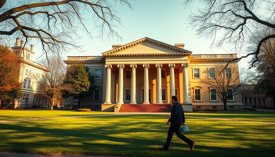 College campus with historic building amid financial troubles