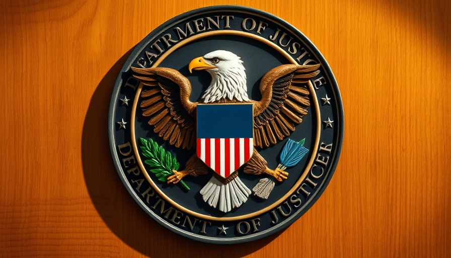 Department of Justice emblem related to Mexico cartel expulsion.