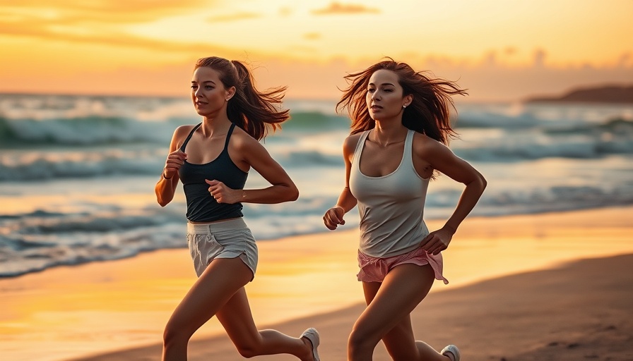 Women jogging on beach at sunset for ChatGPT health prompts.