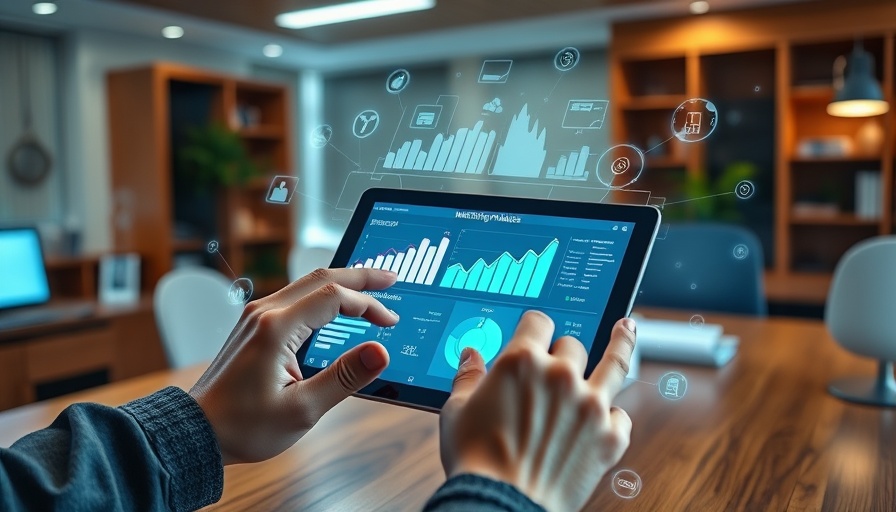 Digital marketing trends for small business concept with tech interface.