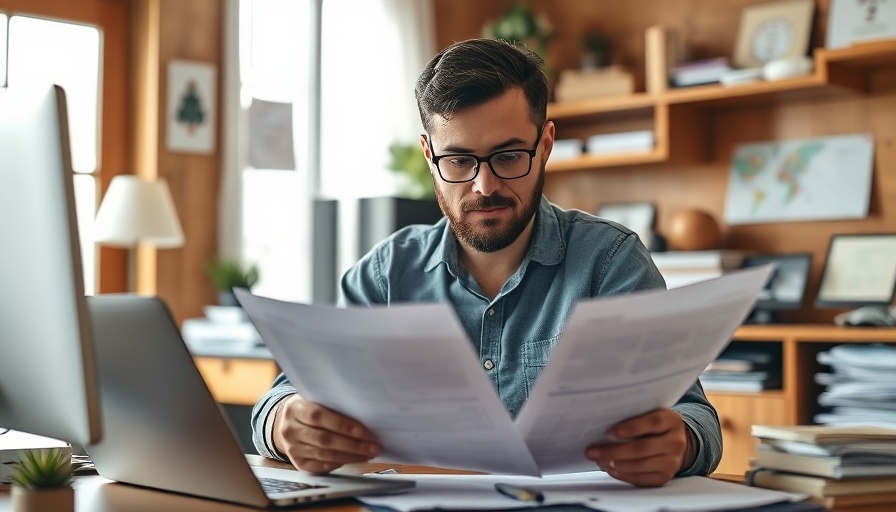 Person comparing personal vs business credit score documents at home.