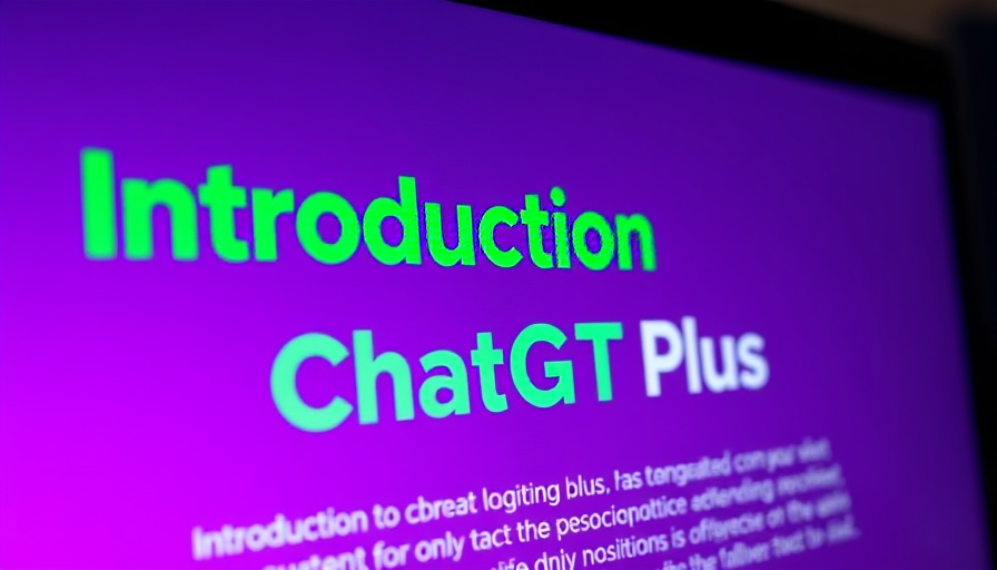 ChatGPT Plus introduction on purple screen for business analysis