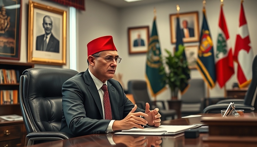 Political leader at desk in office, highlighting political grandstanding.