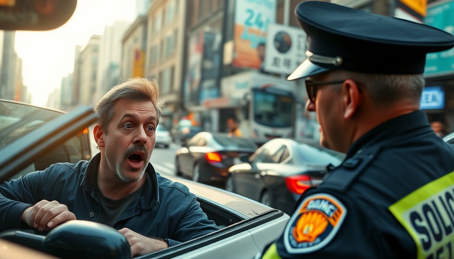 Dynamic traffic stop of Boston city employee in urban setting.