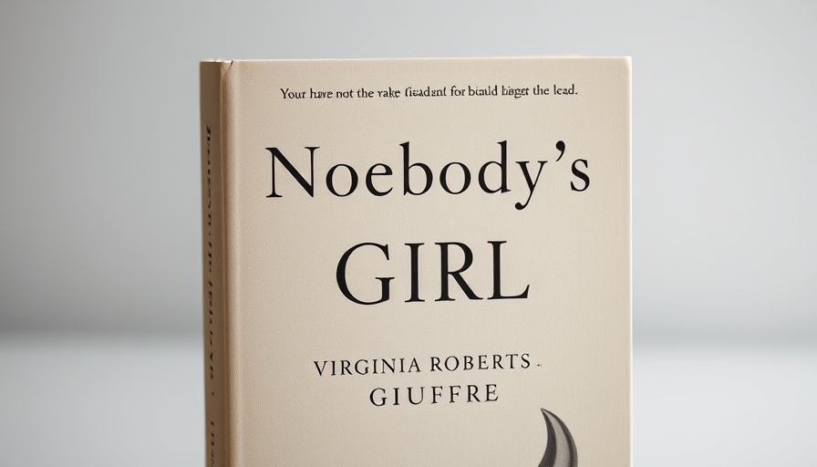 Virginia Giuffre memoir release - 'Nobody's Girl' book cover.