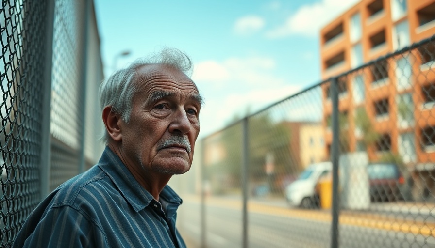 Elderly man stands thoughtfully near a fence, Jerry Adler obituary.
