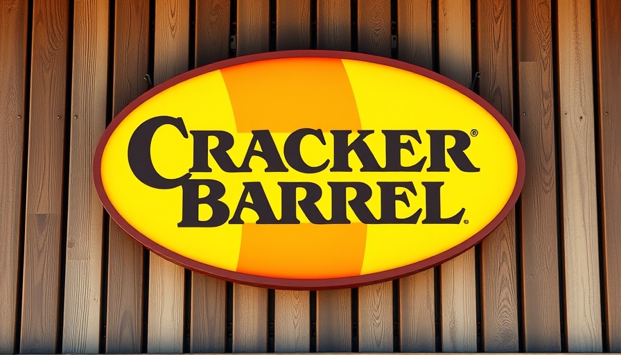 Cracker Barrel sign on a wooden wall, new logo controversy.
