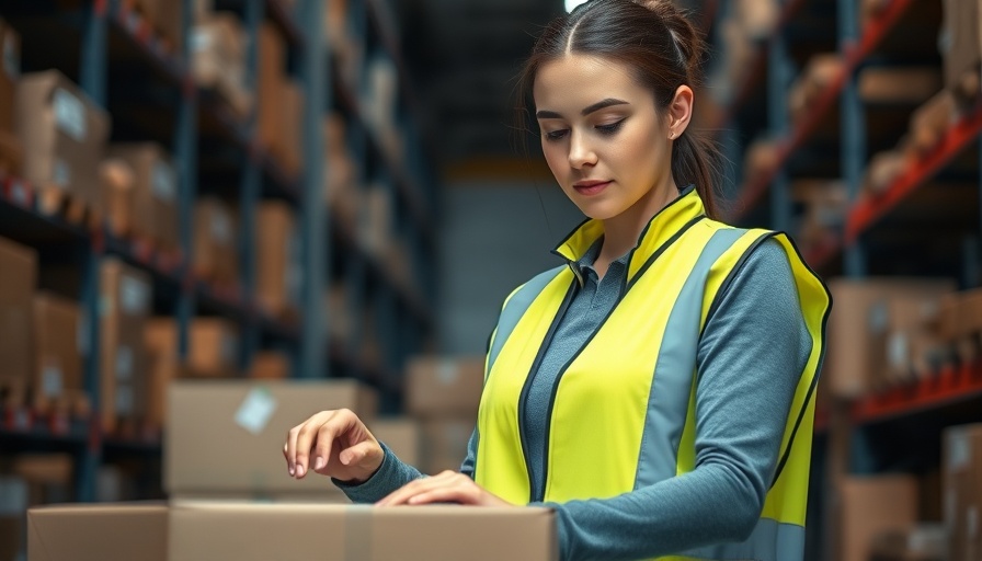 Warehouse worker wrapping boxes demonstrating supply chain consulting benefits.