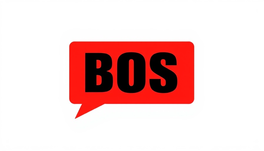 BOS logo in a red speech bubble on white background.