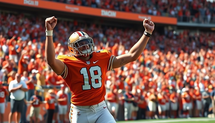 Boston College Football 2025 season opener touchdown celebration.