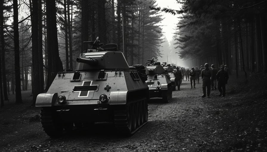 World War II military convoy during invasion of Poland.
