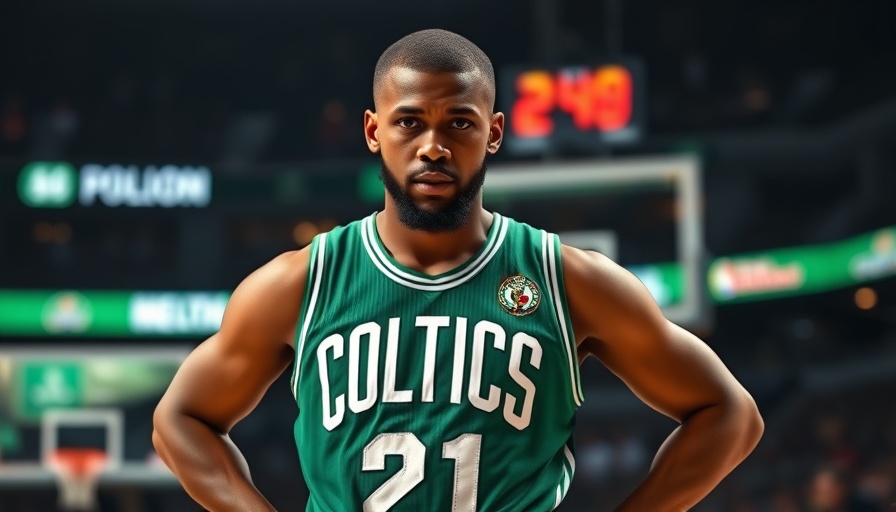 Boston Celtics player looking thoughtful on court during the season preview.