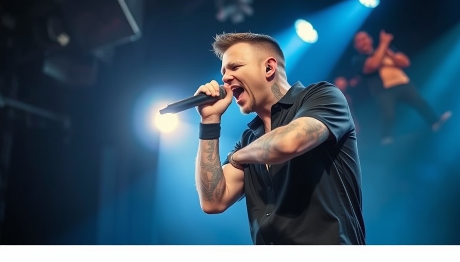 Dropkick Murphys performer passionately engaging politically on stage.