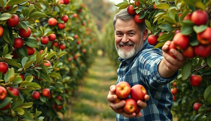 A man picking apples in a vibrant orchard, best apple orchards in Massachusetts.