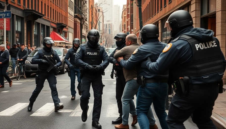 ICE Patriot 2.0 operation in Boston showing law enforcement detaining individuals on the street.