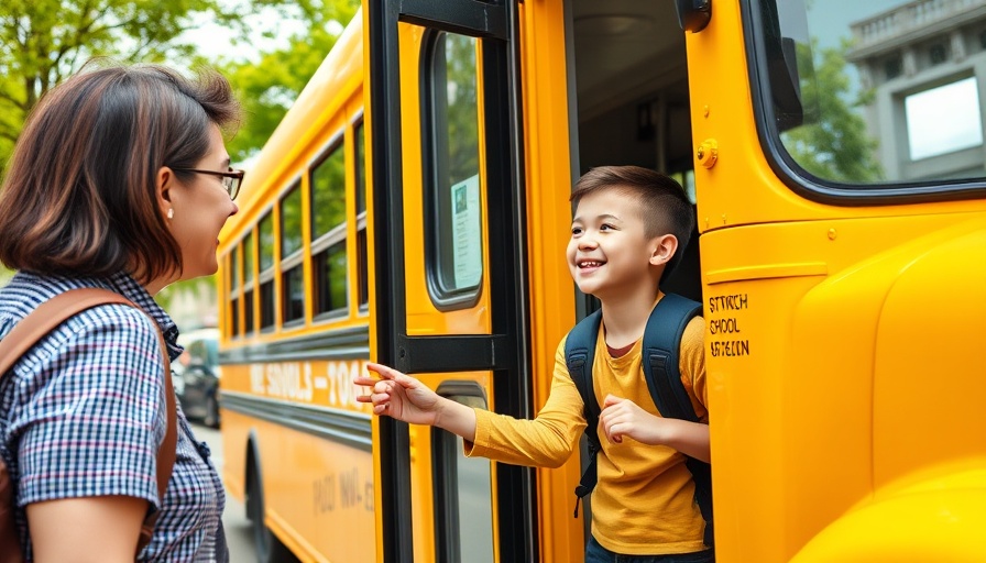 Student boarding school bus, K-12 investigation context.