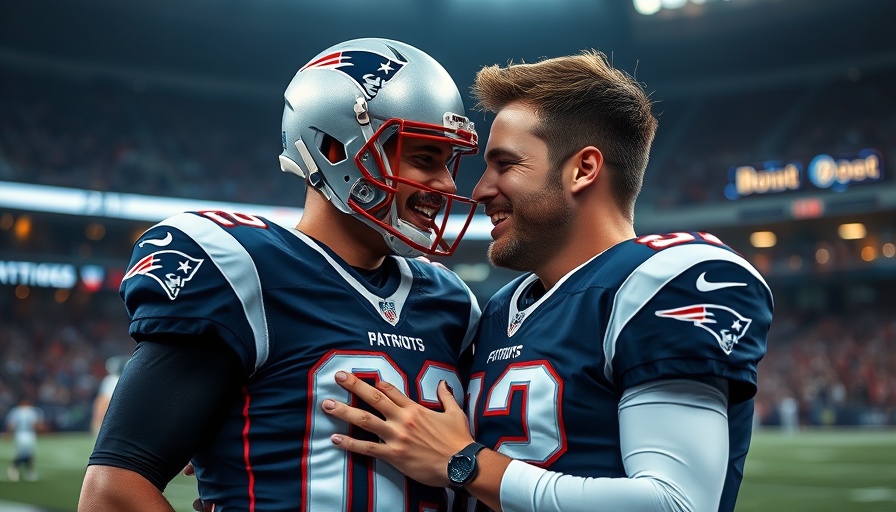 Bill Belichick and Tom Brady on Patriots field sharing moment