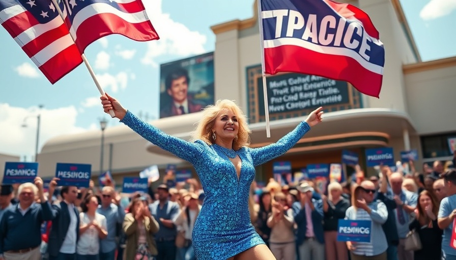 Political rally with flags and performer, West Boylston town administrator fired context.