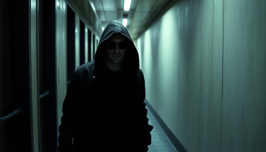 Security footage of a mysterious figure related to an investigation.