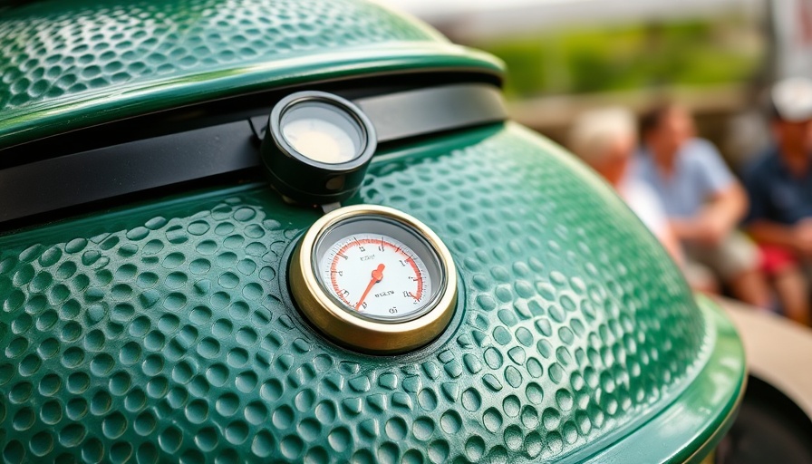 Big Green Egg grill close-up at Salt + Stone Cocktail for a Cause