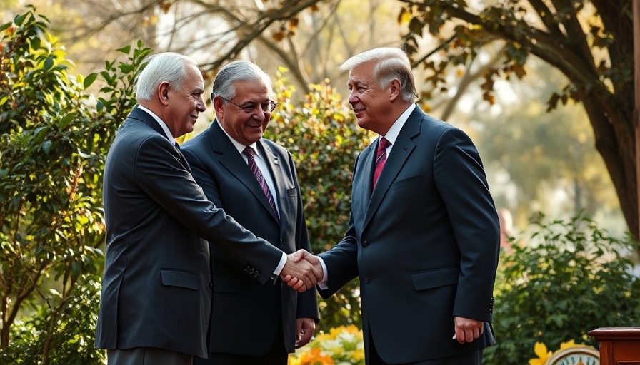 Leaders at Oslo Accords September 13 shaking hands outdoors.