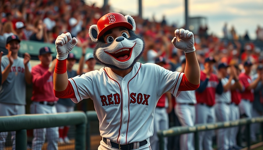 Red Sox player celebrates six-run inning against Yankees.