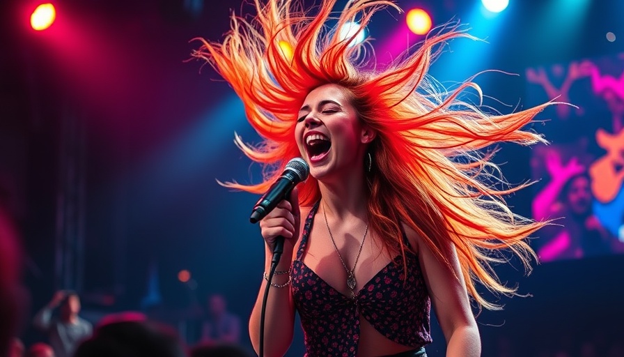 Energetic performer at Wet Leg concert in Boston, vibrant stage presence.