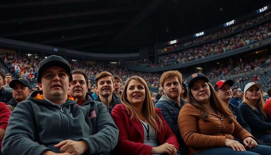 Group of fans at Fenway Park during Super Troopers 3 event, live sports excitement.