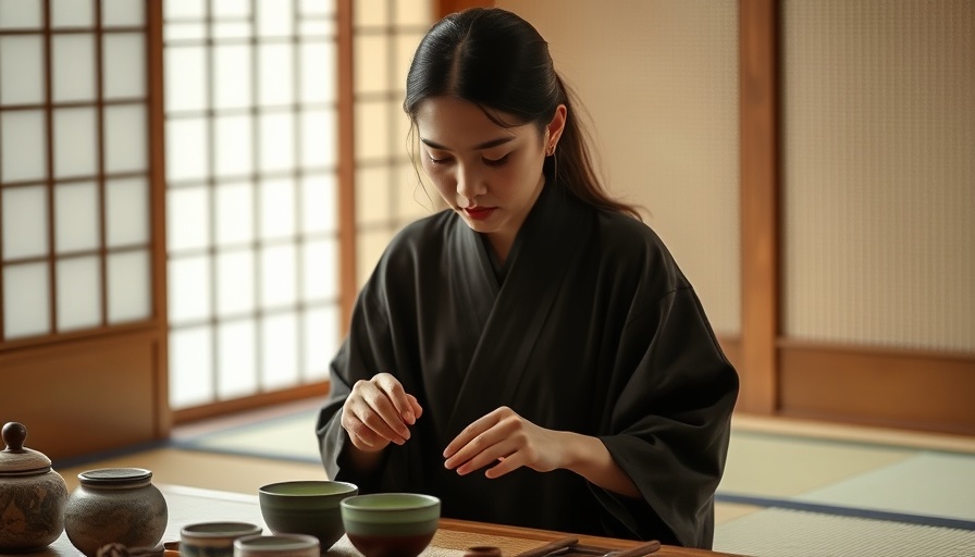 Matcha tea preparation in traditional setting, focus on ceremony.