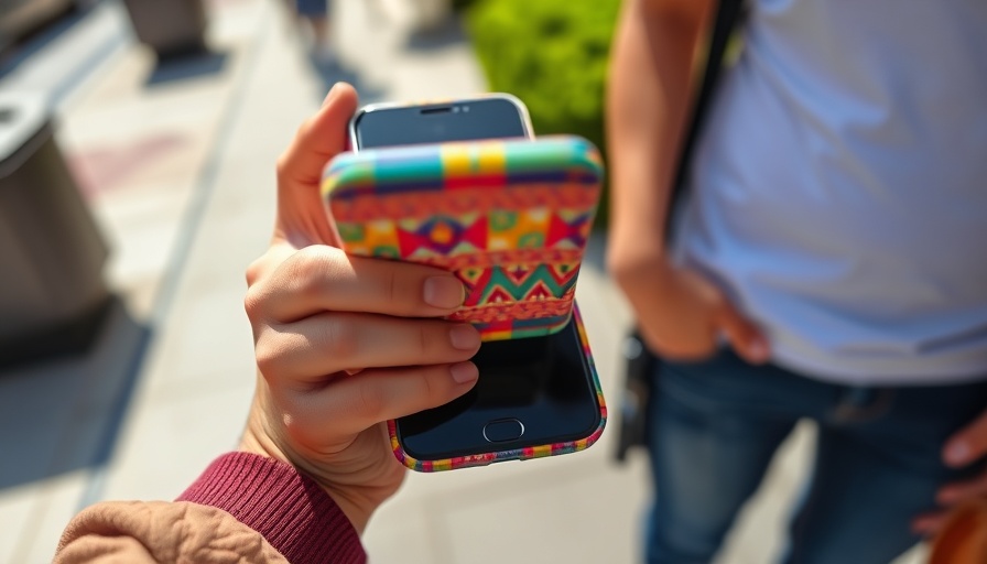 Hands holding a smartphone, schools banned phones MP3 players.
