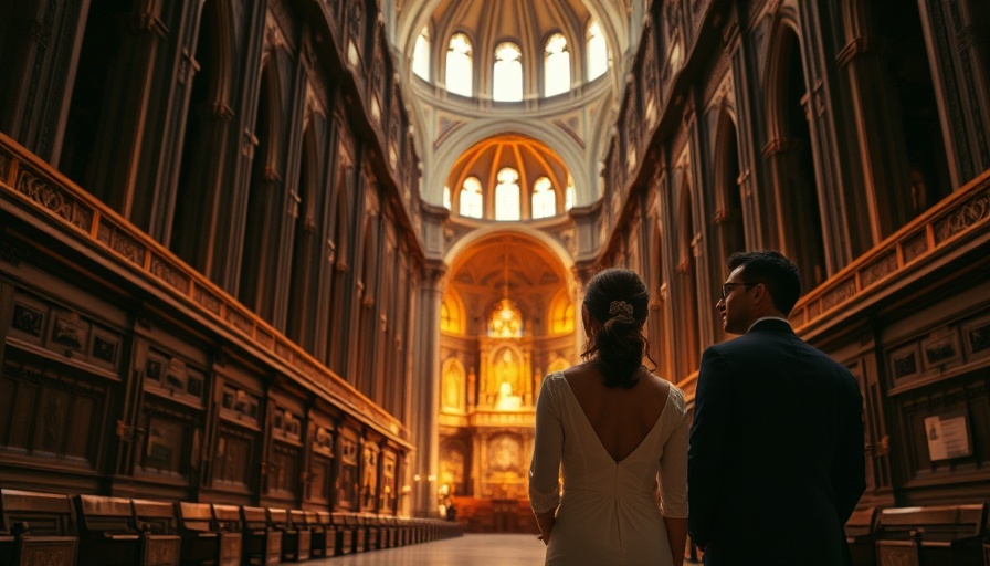 Elegantly dressed couple at cathedral during Trump's UK state visit.