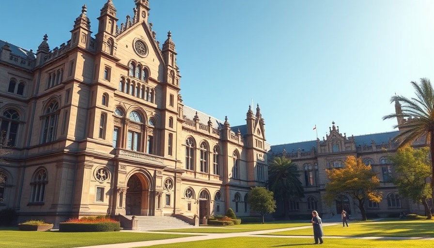 Majestic college building reflecting U.S. News college rankings prestige.