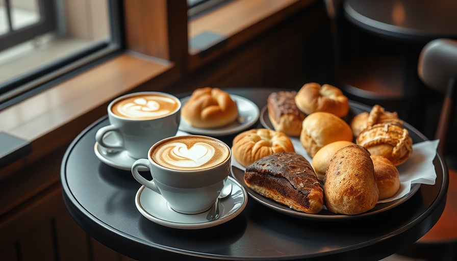 Delicious pastries and coffee at best Boston coffee shop.