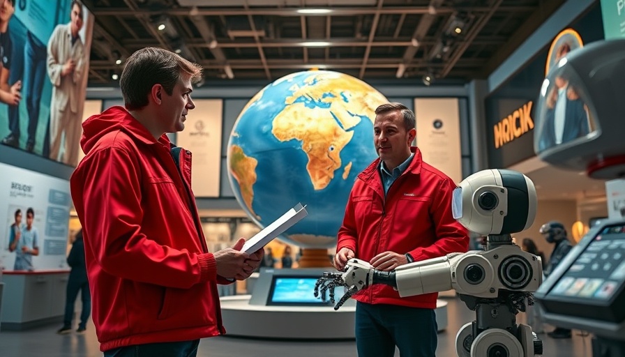 Museum of Science demonstration with robot interaction display.