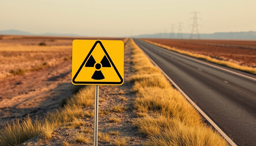 Caution sign at Hanford site nuclear waste area