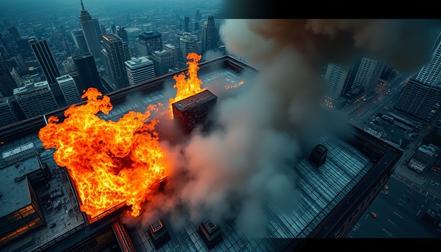Firefighters control large blaze in Malden high-angle view.