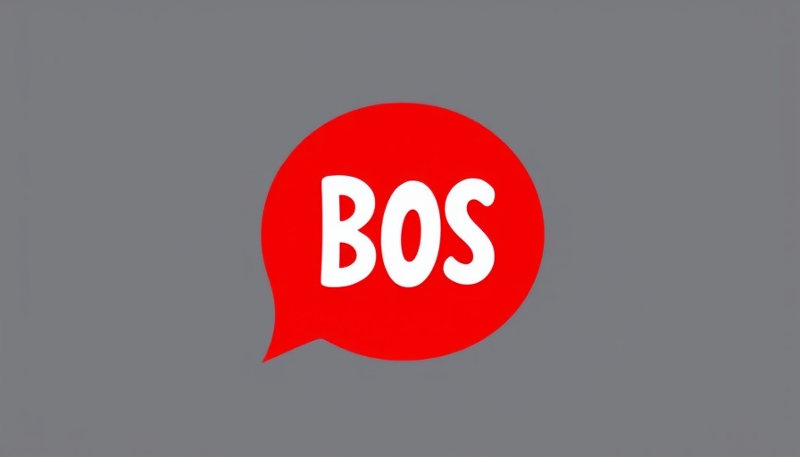 Boston logo in a red speech bubble