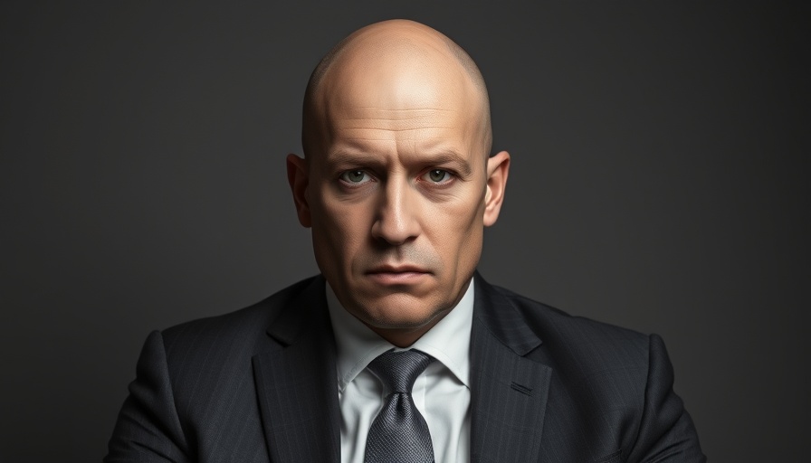 Serious bald man in suit seated, related to Aaron Sells controversy Boston.