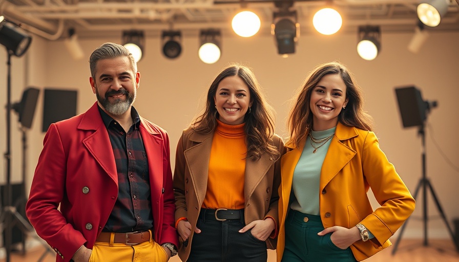 Stylish trio in studio at Saturday Night Live Season 51 Premiere.