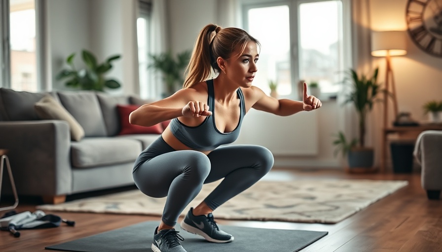 Woman exercising at home, demonstrating workout without a gym.